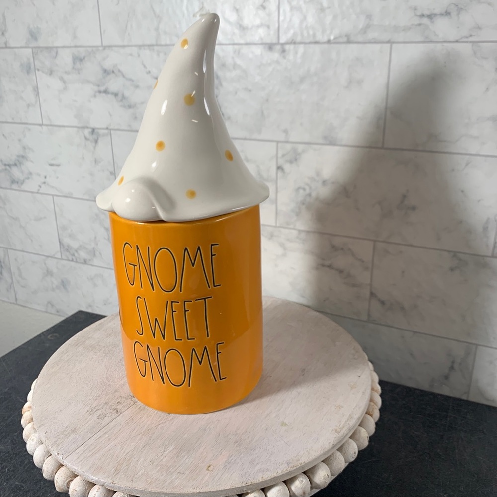 Rae Dunn gnome sweet gnome scented candle woodland trail scent